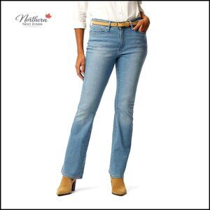 Women's Bootcut Jeans Mid Rise Stretch Denim Regular Fit